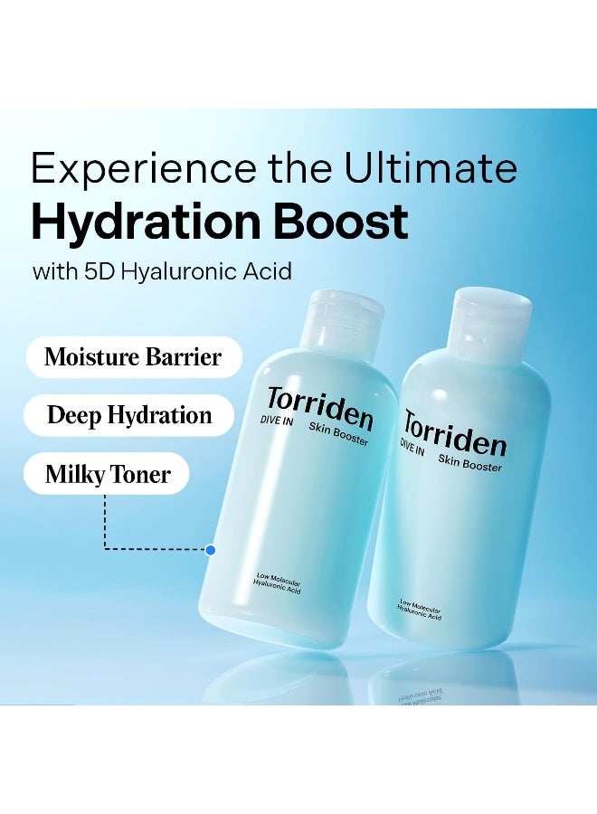 Torriden Dive-In Low Molecular Hyaluronic Acid Skin Booster 200Ml — Hydrating Facial Essence Toner For Dry Sensitive Skin, Fragrance-Free, Vegan, 6.76 Fl Oz - Image 2