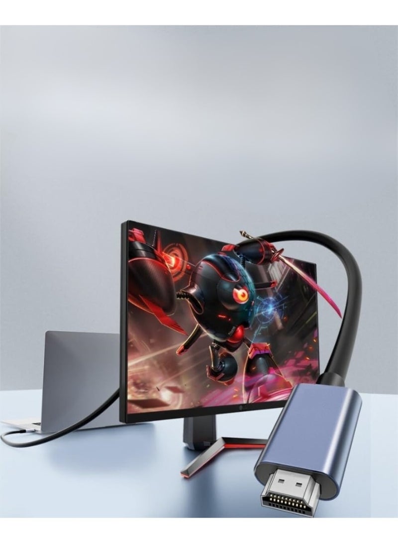 USB-C to HDMI Cable – 2m / 6.6ft, 4K 60Hz HDR Support with Audio Sync - Image 2