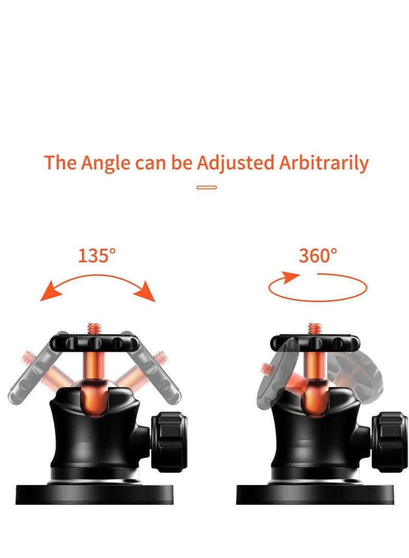 KASTWAVE Magnetic Camera Mount with Mini Ball Head, Magnetic Mount Base Stand with 1/4"-20 Male Thread Stud for Camera, for AKASO Action Camera, for Insta360 Action Camera, for DJI Osmo Action Camera - Image 4