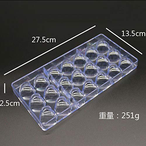 WL Polycarbonate Chocolate Mold, Sweet Candy DIY Mold 21 Mini Heart Shaped Clear Plastic PC Handmade Chocolate Making Mold Pastry Dessert Baking Pan Cake Decoration Tool for Mousse, Jelly, Candy, Chocola - Image 2