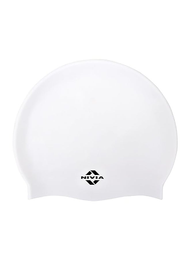 Nivia Classic Swimming Cap | Free Size - Elastic | Material - Silicone | Swimming Cap Long Hair | Pool Cap | Waterproof Swim Cap | Swim Hat | Unisex - Image 1