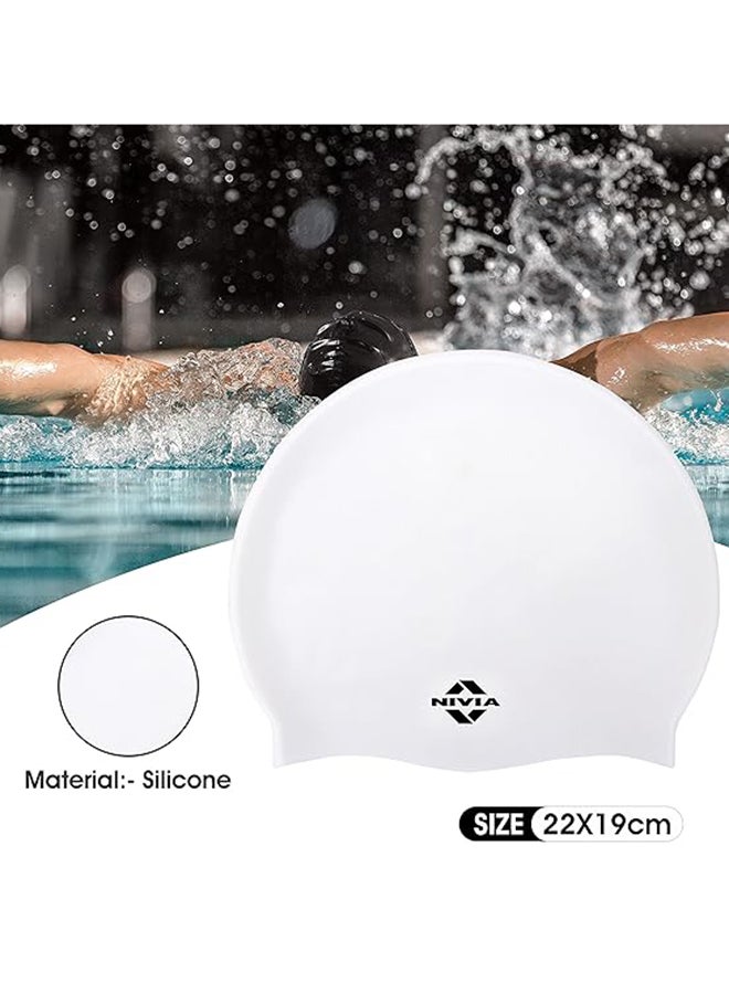 Nivia Classic Swimming Cap | Free Size - Elastic | Material - Silicone | Swimming Cap Long Hair | Pool Cap | Waterproof Swim Cap | Swim Hat | Unisex - Image 4