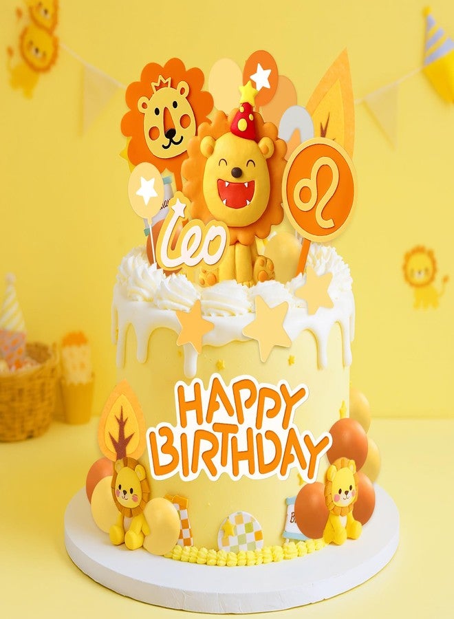 Knana 28Pcs Lion Cake Topper Lion Cake Decorations Safari Animal Cake Decorations Animal Themed Birthday Party Supplies - Image 5