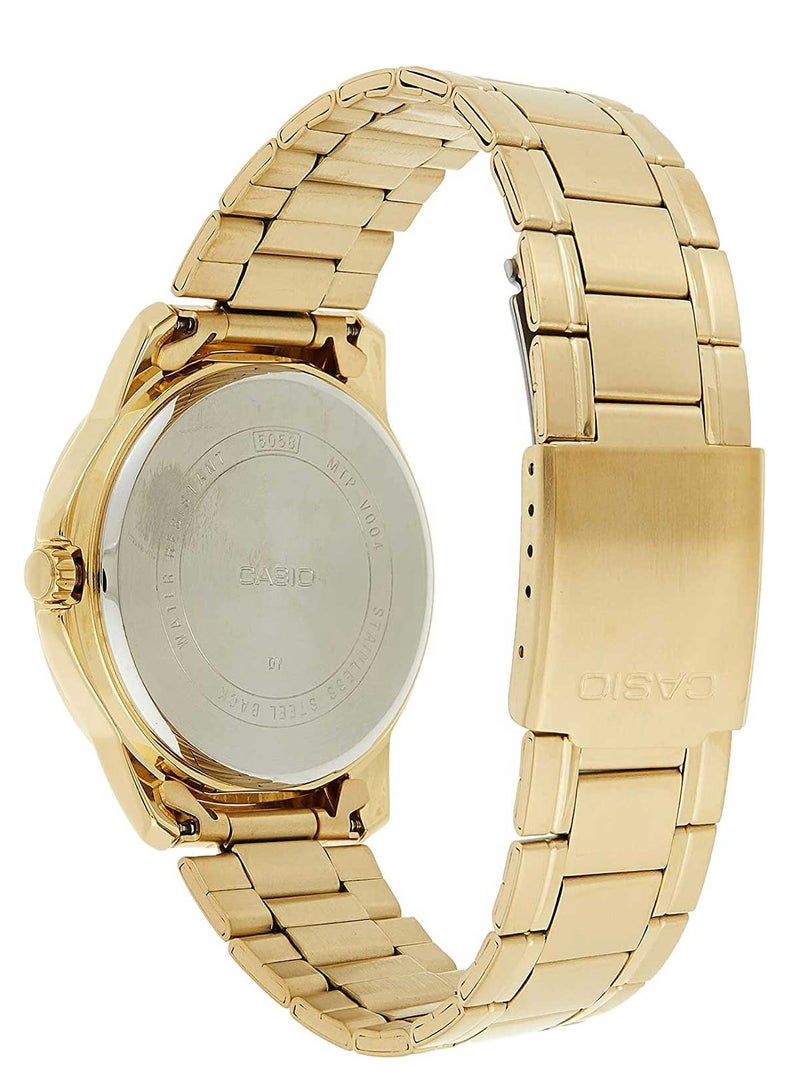 Casio Gold-Tone Analog Watch with Stainless Steel Strap, Model MTP-V004G-1CUDF - Image 2