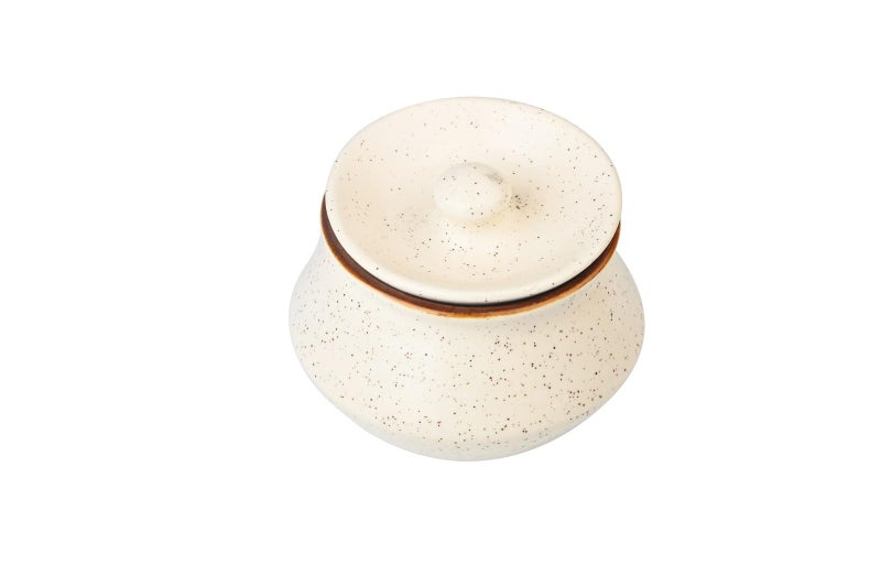 HATANU Ceramic Handi with Lid, Biryani Bowl Serveware, Curd Setter, Pot, Server for Dal, Curry, and Dining Tableware 320ML (Pack of 2) - Image 4