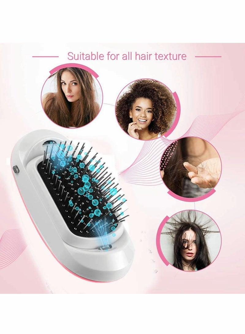 Excefore Ionic Hair Brush, Portable Negative Ion Professional Electric Wet Brush Comb Detangling Anti Frizz Static for All Types(Pink) - Image 2