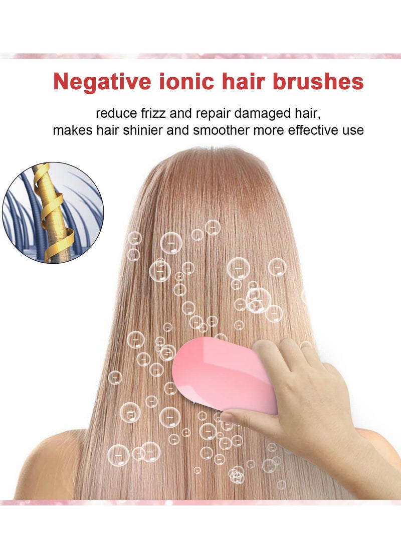 Excefore Ionic Hair Brush, Portable Negative Ion Professional Electric Wet Brush Comb Detangling Anti Frizz Static for All Types(Pink) - Image 4