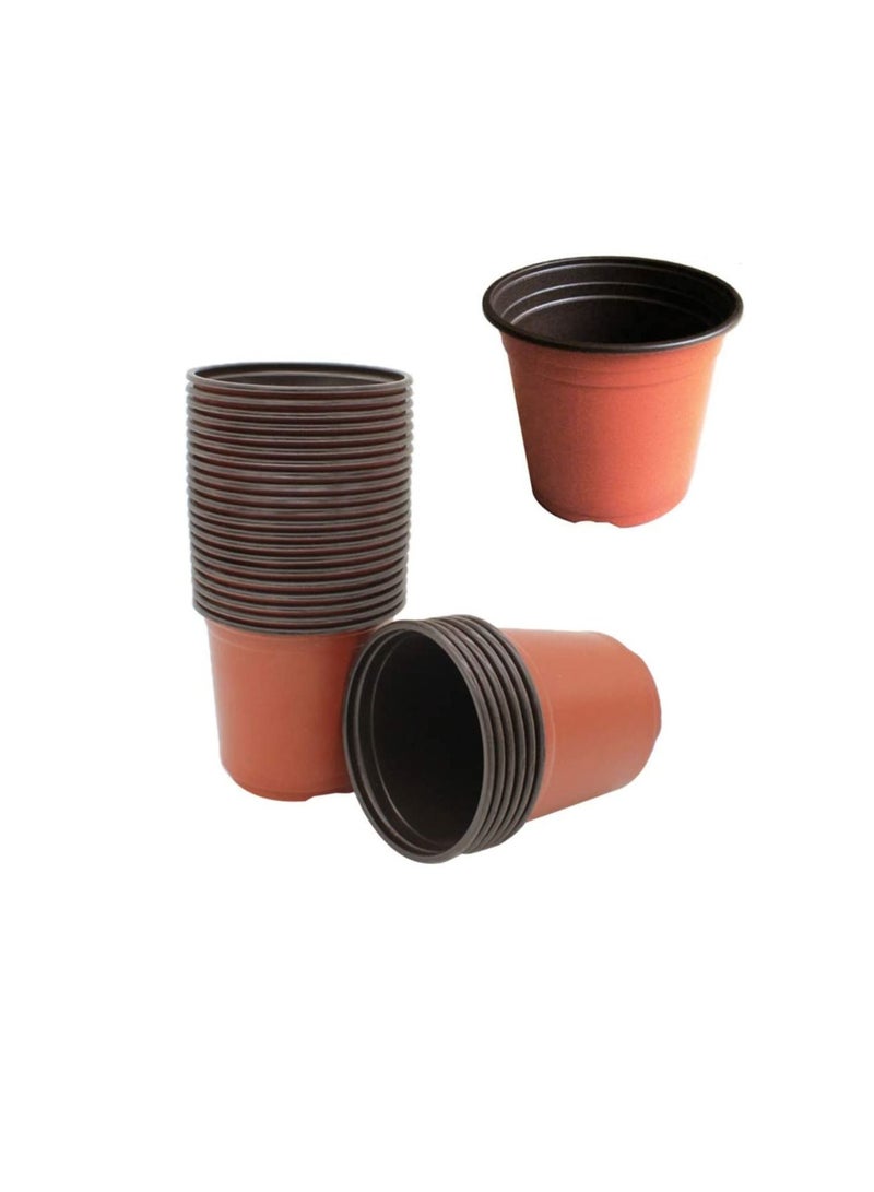 ياردوي Yardwe 100 قطعة من أواني الحضانة البلاستيكية للنباتات بدءاً من حاوية زارع الزهور لشرفة الحديقة الداخلية - Image 1