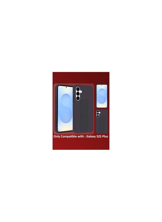 CATANES Galaxy S25 Plus 3Packs Case Silicone with Stand Function Finger Grip Case Cover with 2 Shock Proof Screen Protectors / Pink - Image 2