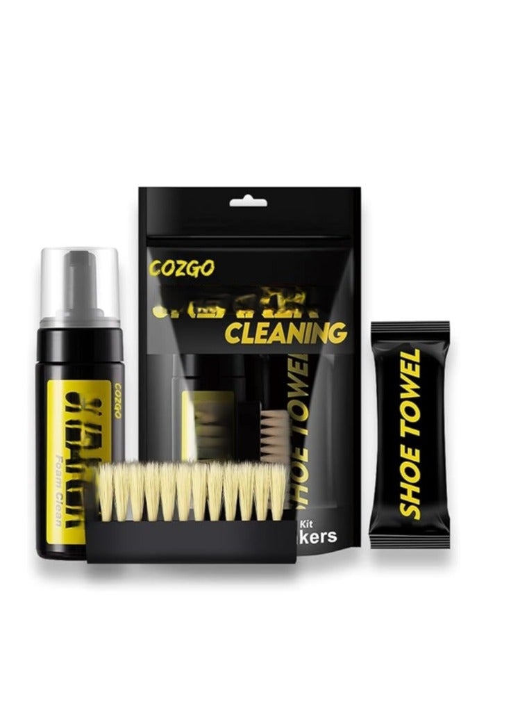 COZGO ODM OEM SNEAKER Liquid Foam Spray Sneaker Cleaner Kit with Brush & Cloth – Waterless Foam Shoe Cleaner for White Sneakers, Running & Athletic Shoes – Easy, Gentle Cleaning for All Shoe Types - Image 1