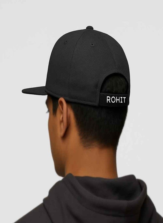 Nutcase Black Hip Hop Cap - Personalized Flat Brim Swag Cap for Men - Image 5