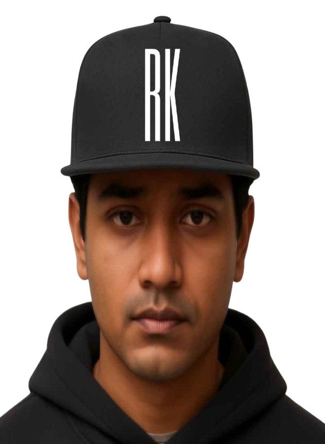 Nutcase Black Hip Hop Cap - Personalized Flat Brim Swag Cap for Men - Image 1
