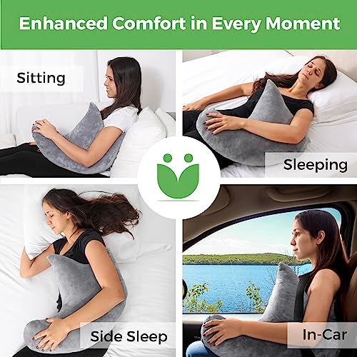 AbleUplift Rotator Cuff Pillow, Soft Comfortable Shoulder Pillow for Surgery, Ergonomic Shoulder Support Pillow with Double Zipper Cover, Machine Washable, Gray - Image 3