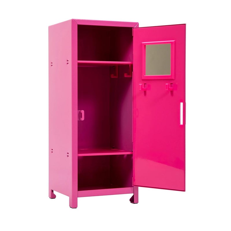 Schylling Girls Talk Pink Mini Locker - 11.25" Decorative Metal Storage Locker with 17 Mix-and-Match Magnets, Lock, and Keys - Ages 4-12 - Image 4