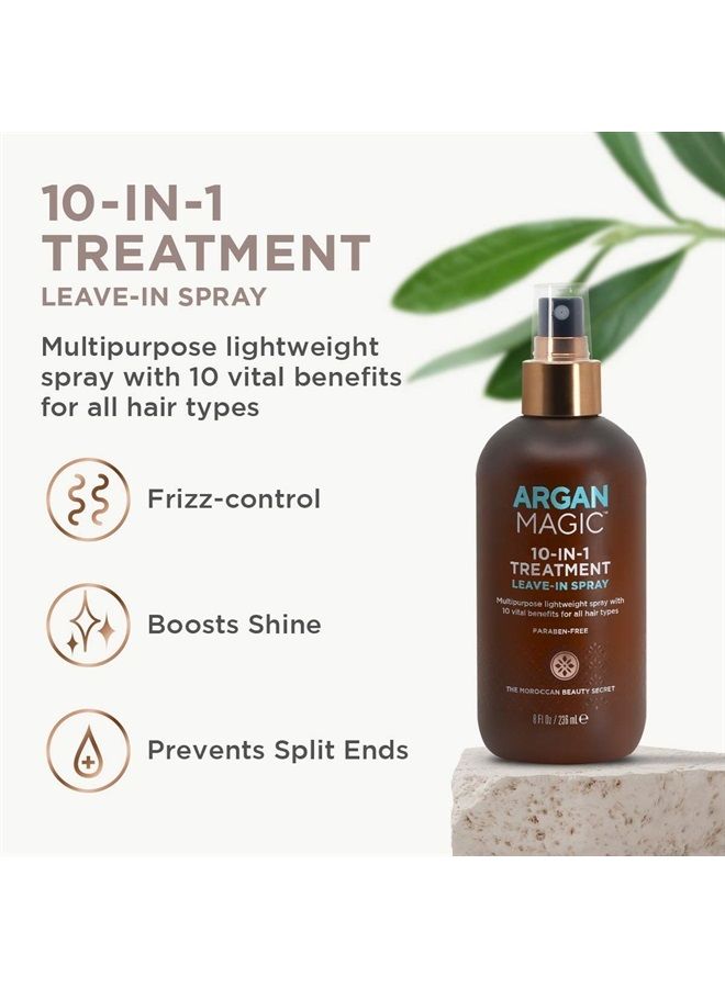 ARGAN MAGIC 10 in 1 Hair Treatment & Stylizing Spray – Multipurpose Leave in Spray for all Hair Types | Made in USA | Paraben Free | Cruelty Free (8 oz)  - Image 3