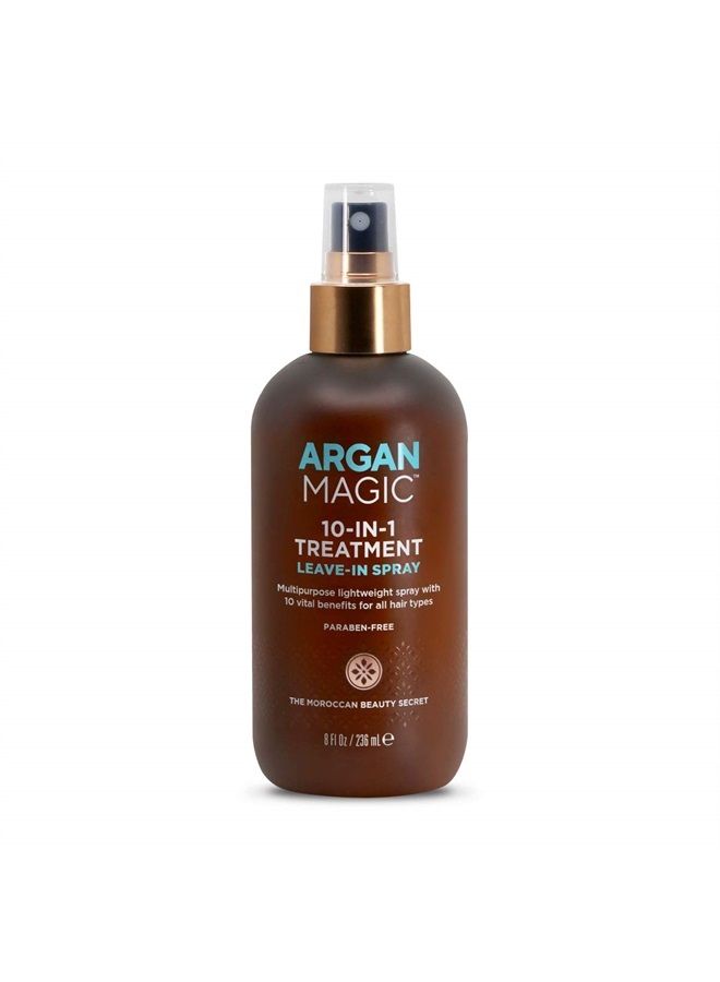 ARGAN MAGIC 10 in 1 Hair Treatment & Stylizing Spray – Multipurpose Leave in Spray for all Hair Types | Made in USA | Paraben Free | Cruelty Free (8 oz)  - Image 1