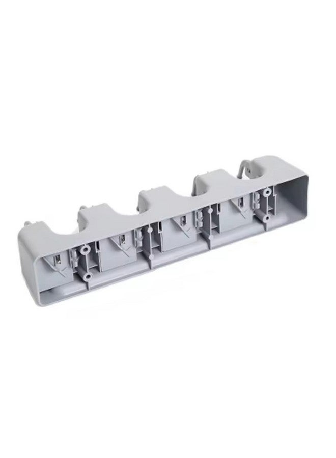 Hian Wall-Mounted Broom and Mop Holder, 3 Slots & 4 Hooks, Grey Polypropylene Organizer for Cleaning Tools, Space-Saving Storage Solution for Home, Kitchen, or Garage(3 Slots, 4 Hooks) - Image 5