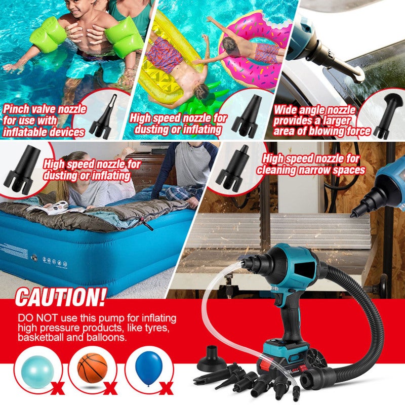 Rechargeable Air Gun with Copper Motor 29.7kPa Air Pressure 4 Output Modes - Stepless Speed Change Duster Gun for Workshop Cleaning and Toy Inflation - Image 3