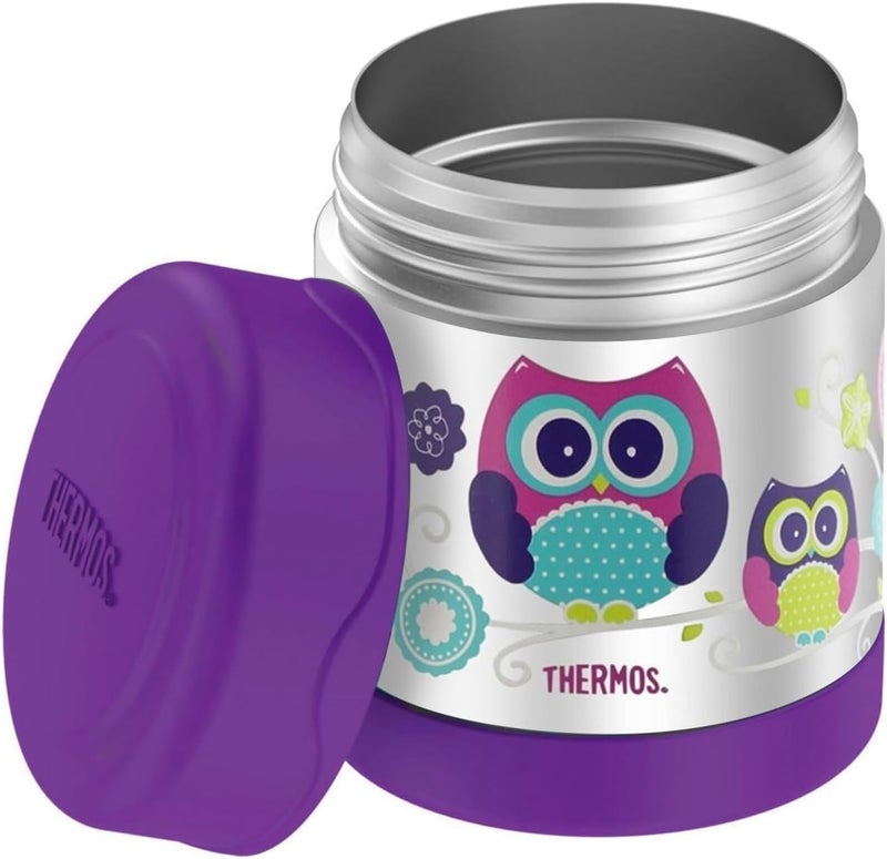 THERMOS ترمس فنتاينر من الستانلس ستيل للأطفال مع جرة بومة 290 مل، F3008Ow، جرة طعام معزولة، صندوق غداء، حاوية تخزين، زجاجة حرارية للسفر - Image 3