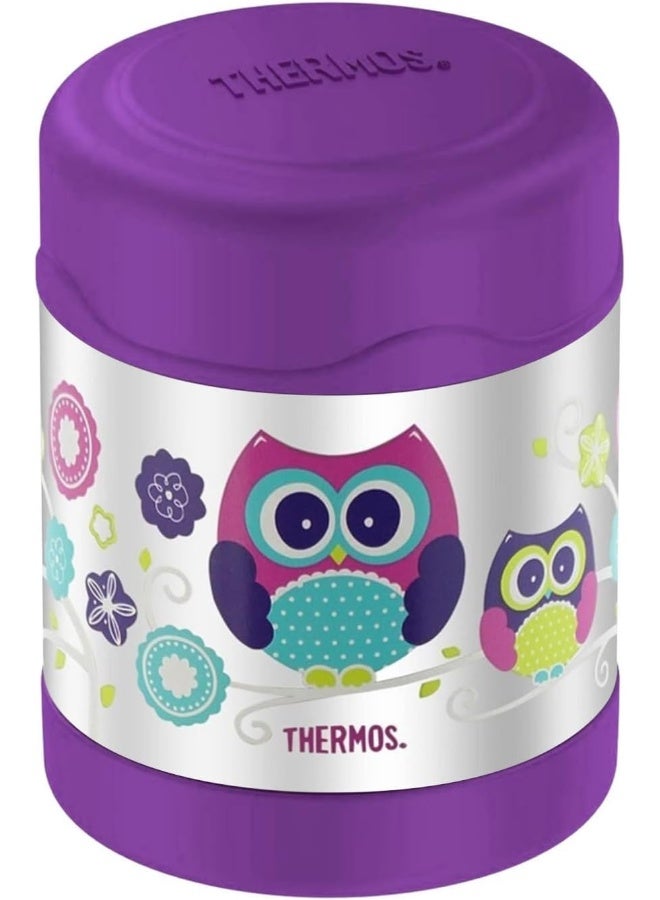 THERMOS ترمس فنتاينر من الستانلس ستيل للأطفال مع جرة بومة 290 مل، F3008Ow، جرة طعام معزولة، صندوق غداء، حاوية تخزين، زجاجة حرارية للسفر - Image 2