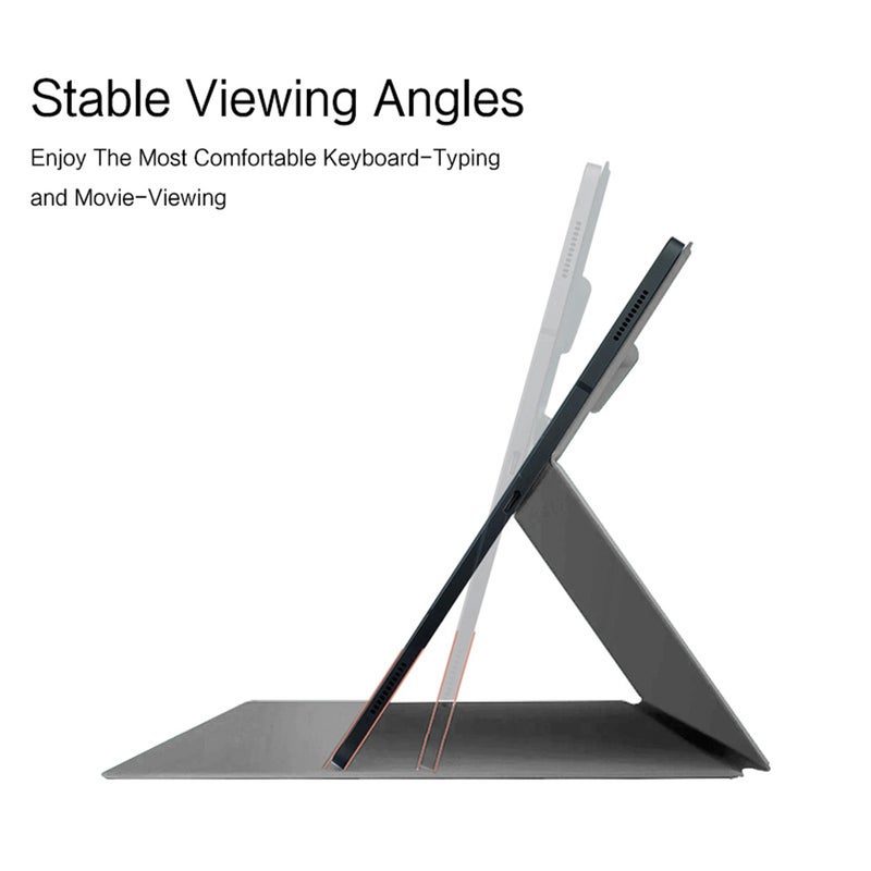 غلاف جهاز لوحي مُقلّب مزدوج الجانب مغناطيسي من الجلد لأجهزة الكمبيوتر من طراز Tab S9 Ultra 14.6 بوصة لعام 2023 (SM-X910/X916/X918)، غلاف حماية لجهاز لوحي من الجلد رفيع جدًا بتصميم ثلاثي الطيات ومقام يحتوي على وظيفة الاستيقاظ والتجفيف التلقائي وحامل القلم - Image 5