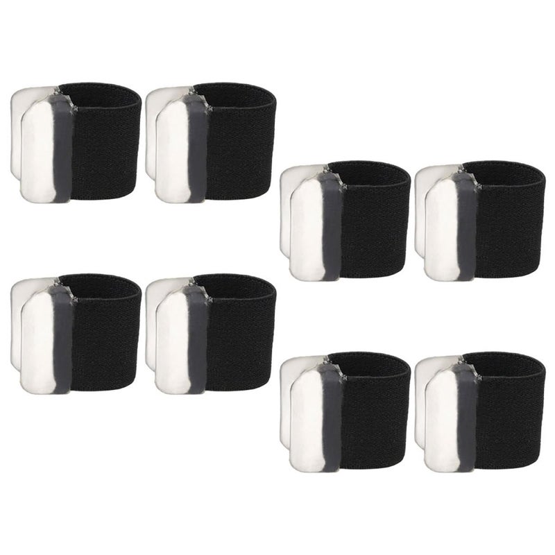 4 Pairs Large Black Bunion Splints Toe Separators for Women Men Reusable Hallux Valgus Alignment Devices - Image 1