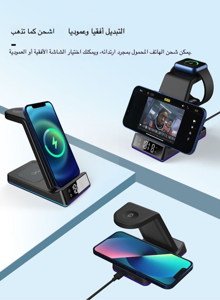 general Wireless Charger 4 in 1 Fast Charging Station Compatible with iWatch Compatible with iPhone 11/11 pro/X/XS/XR/Xs Max/8/8 Plus Samsung Galaxy S20/S10 and More - Image 4