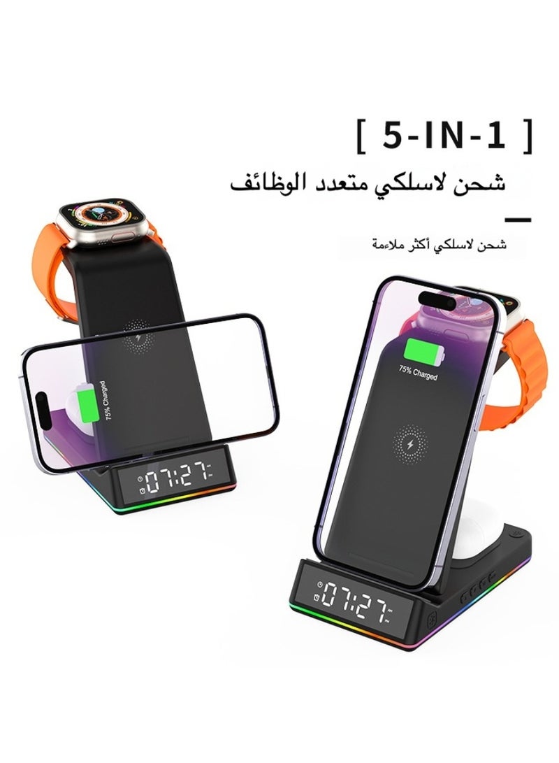 general Wireless Charger 4 in 1 Fast Charging Station Compatible with iWatch Compatible with iPhone 11/11 pro/X/XS/XR/Xs Max/8/8 Plus Samsung Galaxy S20/S10 and More - Image 5