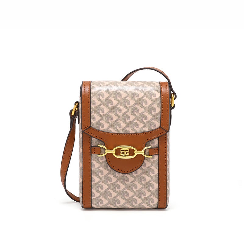 Light Luxury Mini Phone Bag Fashionable Casual All-Match Vertical Dog Tooth Coin Purse New Textured One-Shoulder Crossbody Women'S Bag - Image 1