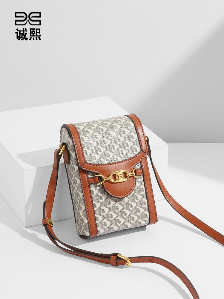 Light Luxury Mini Phone Bag Fashionable Casual All-Match Vertical Dog Tooth Coin Purse New Textured One-Shoulder Crossbody Women'S Bag - Image 4