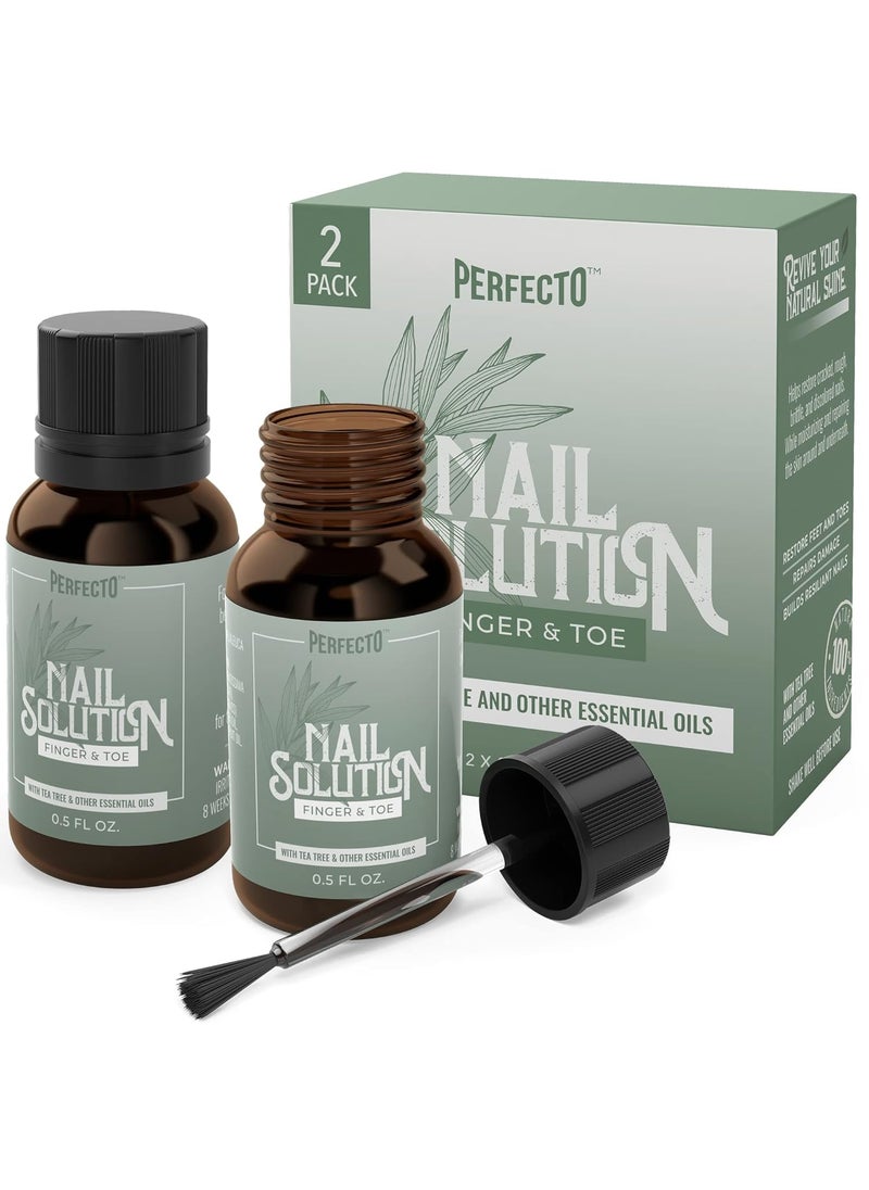 Perfecto - Perfecto Toenail Treatment with Tea Tree Oil  Fingernail and Toe Nail Treatment Extra Strength  Nail Repair Foot Nail Treatment  Renews Foot Yellow  Cracked Nails - Image 1