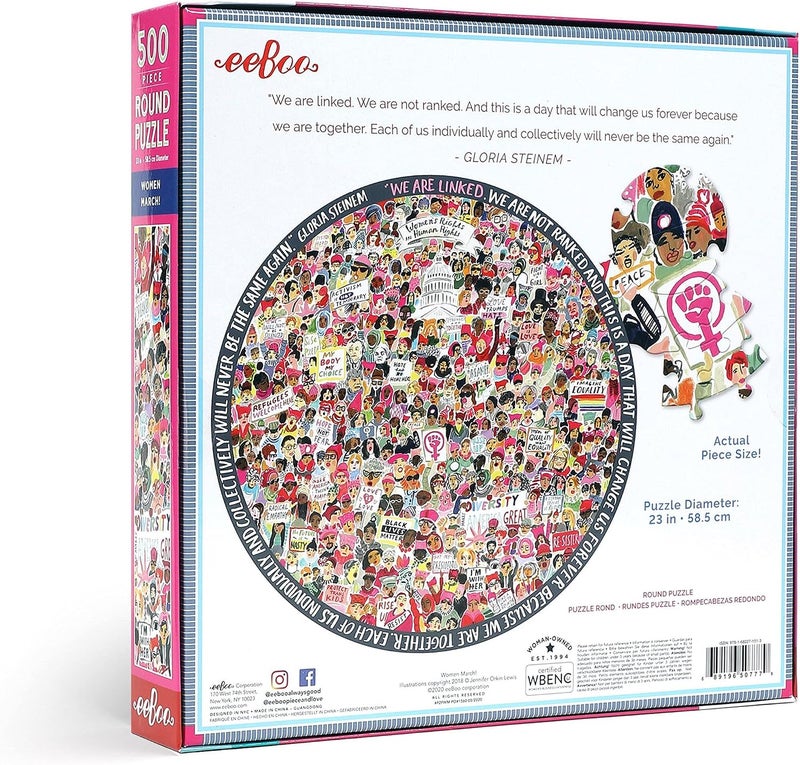eeBoo Women's March 500 Piece Round Jigsaw Puzzle - Image 3