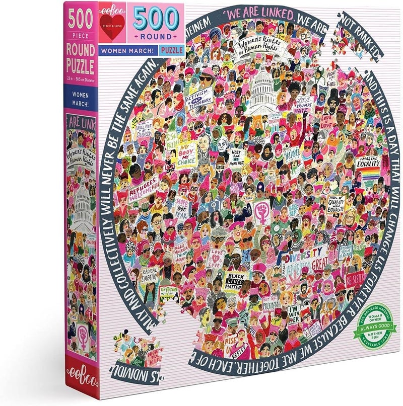 eeBoo Women's March 500 Piece Round Jigsaw Puzzle - Image 1