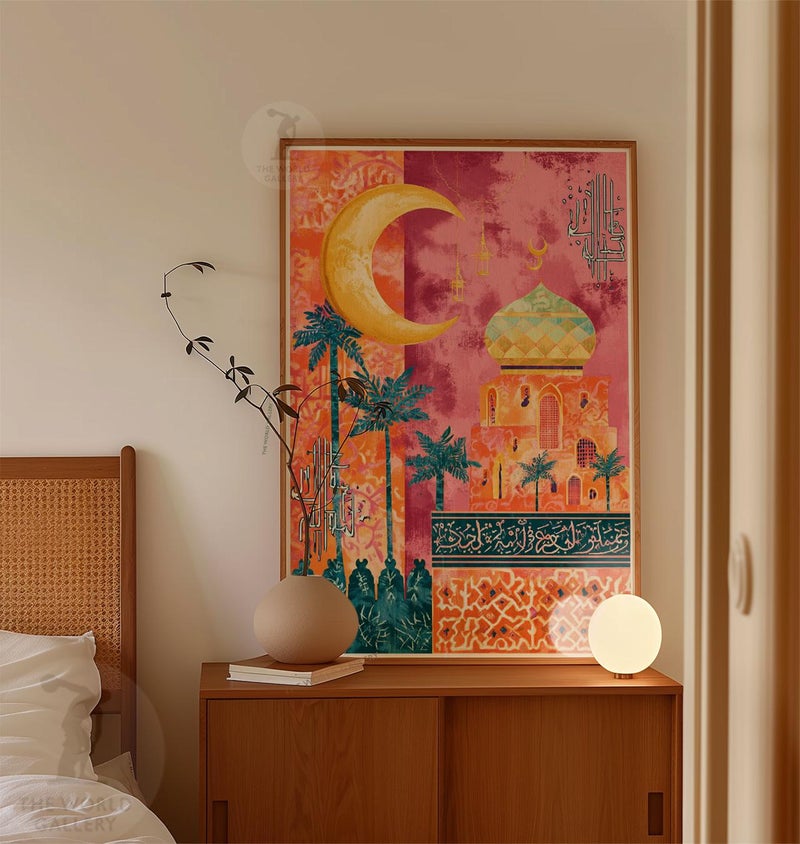 TNESSENTIAL Islamic Architecture Poster | Arabic Calligraphy Wall Art | Mosque Crescent Moon Print - Image 2