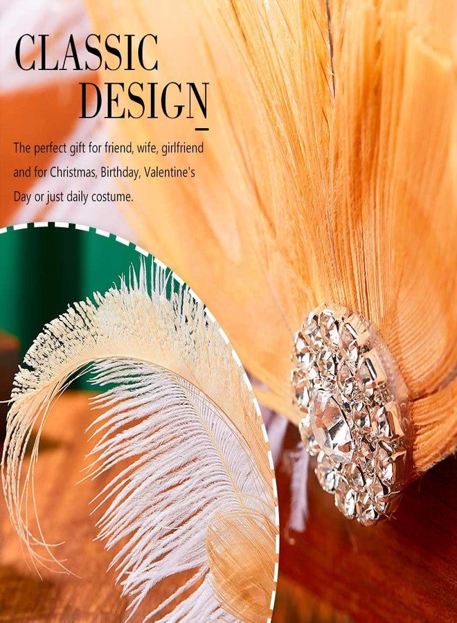 GENBREE 1920s Feather Headpiece Flapper Headband Hair Accessories for Women - Image 4