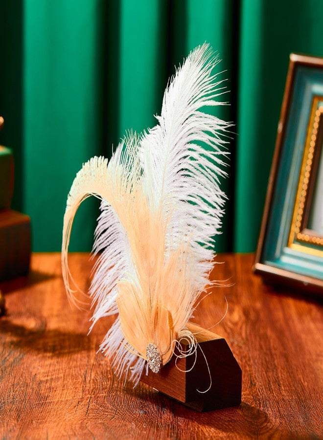 GENBREE 1920s Feather Headpiece Flapper Headband Hair Accessories for Women - Image 2