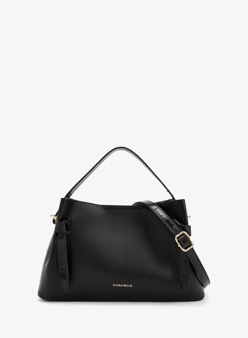 Flora Bella By Shoexpress Solid Tote Bag With Detachable Shoulder Strap