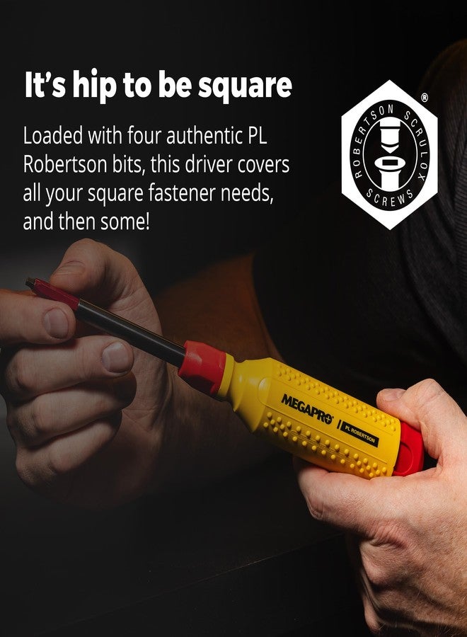 MEGAPRO 15-in-1 PL Robertson Multi-bit Screwdriver | Authentic Robertson Cling Fit Square Bits | Carpentry | Woodworking - Image 4