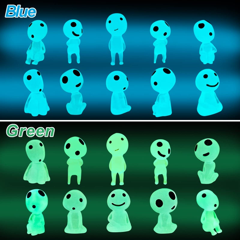 CCINEE 20Pcs Glow in Dark Tree Elves Fairy Luminous Ghost Micro Landscape Accessories Miniature Tree Elves Decoration for Garden Landscape Aquarium Dollhouse Potted Plants Decoration - Image 4