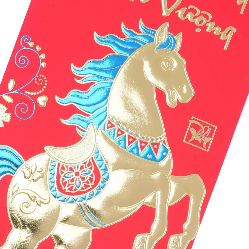 ETHOON Vietnamese Red Envelopes Chinese Asia Lunar New Year Decorations Lucky Money Envelope Pocket Year of the Horse 2026 Li Xi for Cash 30 Pcs Red - Image 4