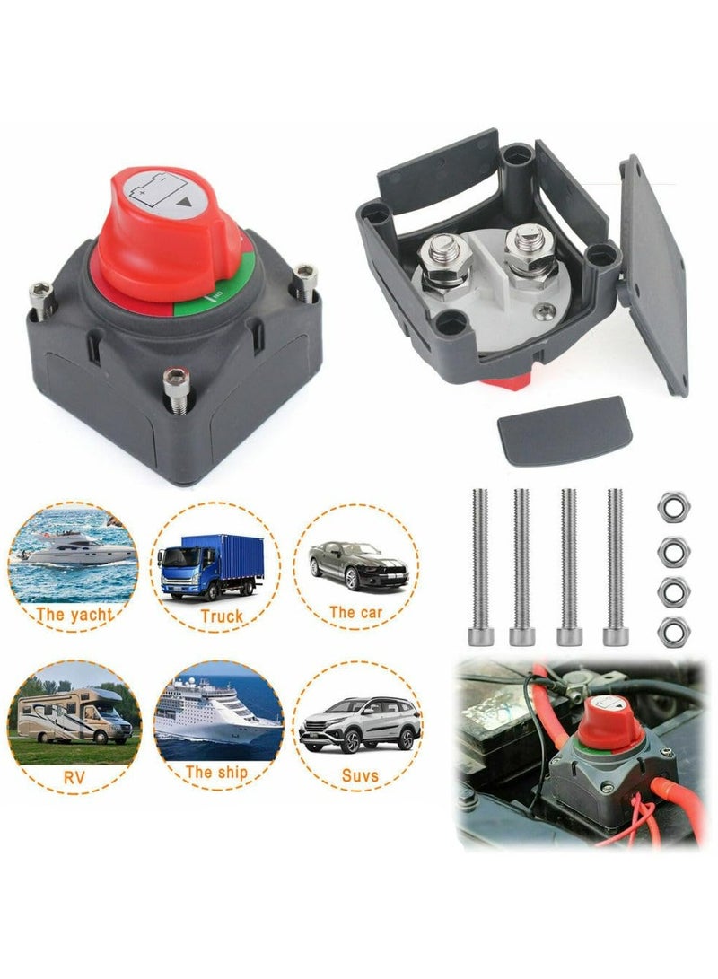 TLAXCA Battery Switch 12-48V Waterproof Heavy Duty Battery Power Cut Master Switch Disconnect Isolator for Car Vehicle RV and Marine Boat (On/Off)  - Image 5