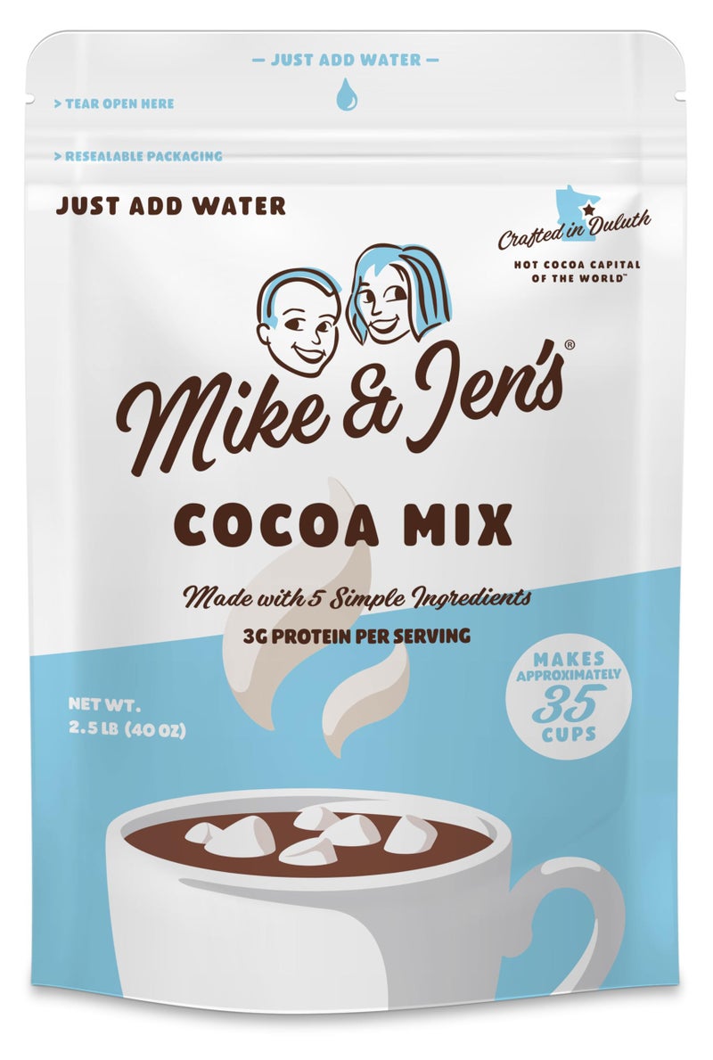Mike & Jen's Hot Cocoa Mix - Rich and Creamy Chocolate Powder Drink, Bulk Size, 2.5 LB (40 oz), 35 Servings - Image 1