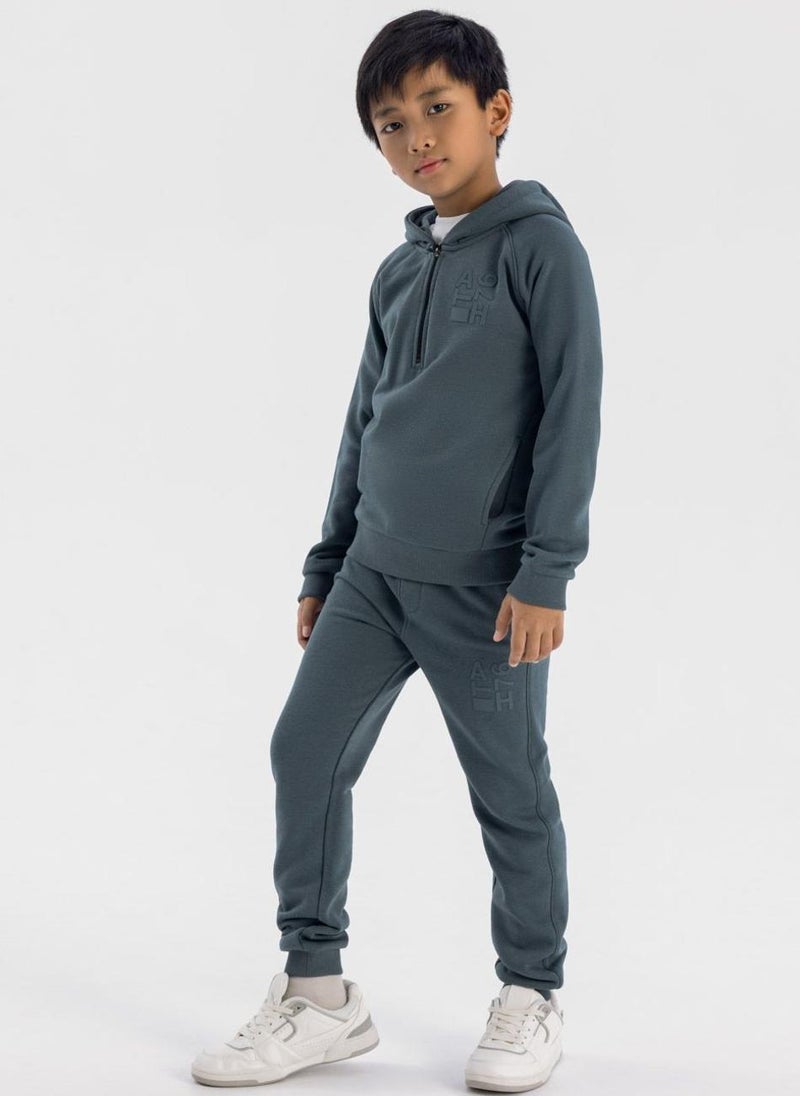 MINOTI Kids Boys Hoodie and Jogger Set - Image 1