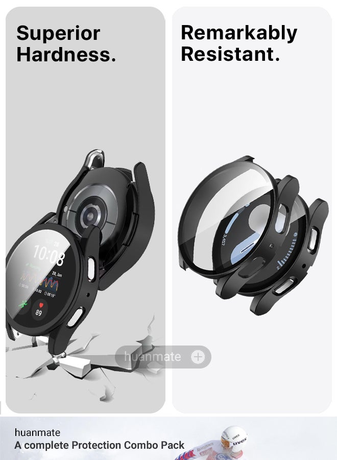 huanmate Samsung Galaxy Watch 7 44mm Smart Watch Case with Screen Protector – All-Round Protection, Crisp Display Clarity, Anti-Scratch & Smudge-Resistant, Durable Build, Easy Snap-On Design  - Image 5