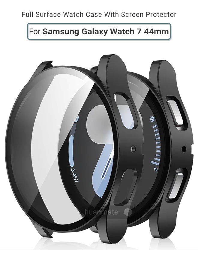 huanmate Samsung Galaxy Watch 7 44mm Smart Watch Case with Screen Protector – All-Round Protection, Crisp Display Clarity, Anti-Scratch & Smudge-Resistant, Durable Build, Easy Snap-On Design  - Image 1