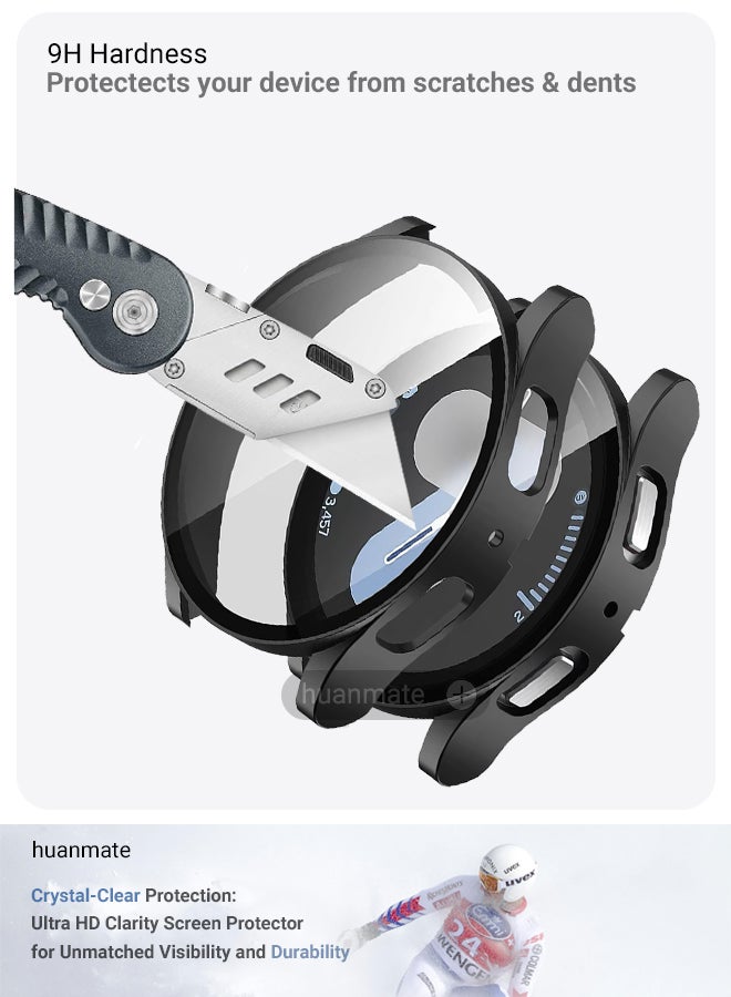 huanmate Samsung Galaxy Watch 7 44mm Smart Watch Case with Screen Protector – All-Round Protection, Crisp Display Clarity, Anti-Scratch & Smudge-Resistant, Durable Build, Easy Snap-On Design  - Image 3