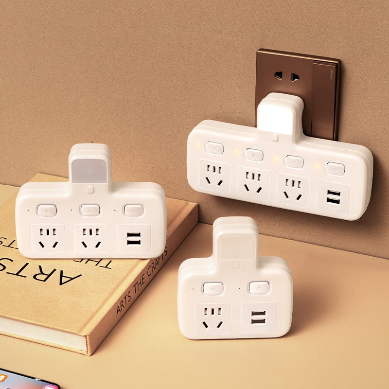 Household Socket Converter Plug With Usb Power Plug Row Wireless Socket Panel Porous Without Cable Plug - Image 4