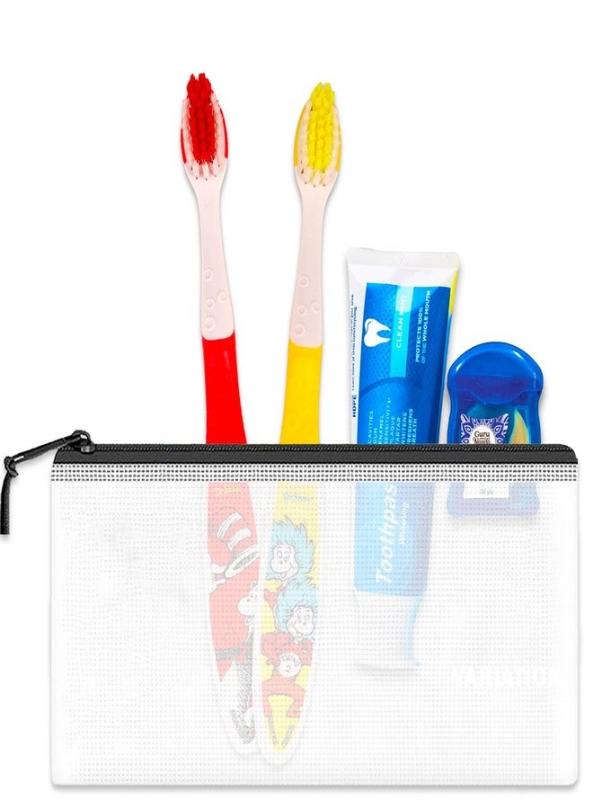 Dr. Seuss Oral Care Traveling Kit for Kids - Bundle with 2 Toothbrushes, Toothpaste, Floss, Travel Bag, More for Boys, Girls, Toddlers Toothbrush Set - Image 2