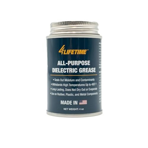 4LifetimeLines Dielectric Grease for Electrical Connectors 4oz Brush Top Can Mess Free Application Dielectric Spark Plugs Automotive Electric Grease for Optimal Performance
