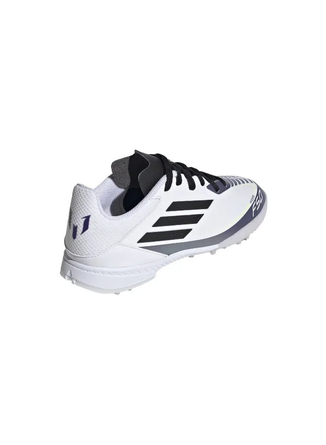 adidas أحذية كرة قدم F50 ليج TF J ميسي أبيض